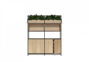 OL Rhodes 4 Door 2 Open Shelf Welded Storage with 6 Planter Box thumbnail 1
