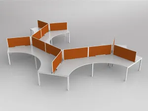 OL Axis 12 User 120° Workstation with Screen - Breathe Fabric thumbnail 12