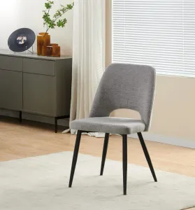 BT Zara Fabric Upholstered Metal Leg Dining Chair thumbnail 3