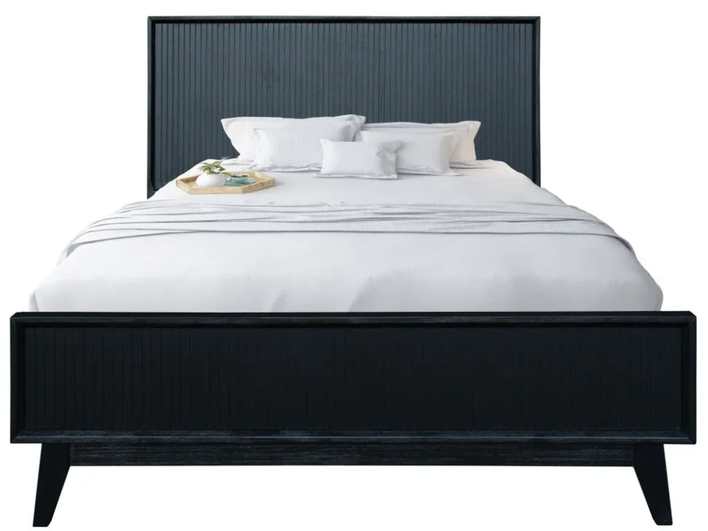 VI Ella Solid Timber Bed with Tallboy and 2 Bedsides Set