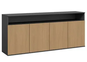 DD Chartres 4 Door Credenza Buffet with Open Cavity Storage thumbnail 3