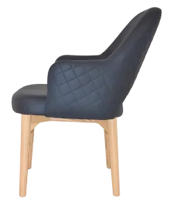 EZ Albury Solid Natural Stained Timber Upholstered Hospitality Dining Armchair - XL thumbnail 9