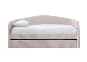 BT Charlotte Velvet Upholstered Single Day Bed with Trundle thumbnail 4