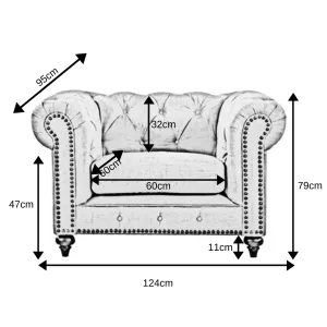 BT Chesterfield Fabric Upholstered Arm Chair thumbnail 4