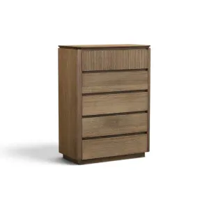 MD Hobart Solid Timber 5 Drawer Tallboy thumbnail 1