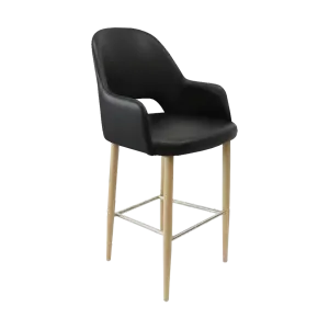 FL Orleans Bourbon Upholstered Seat Aluminium Frame Hospitality Barstool thumbnail 10