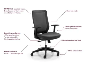 MR Lotus Mesh Back Task Chair thumbnail 3