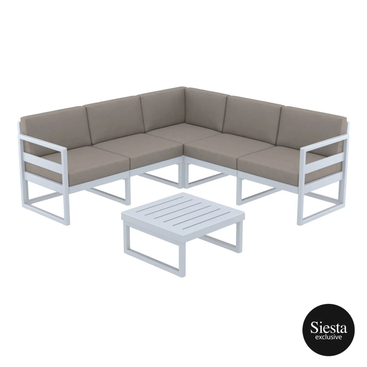 FL Mykonos Hospitality Outdoor Corner Loungeset with Cushions
