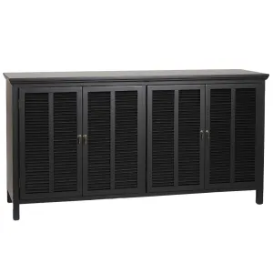 SH Lexi Solid Timber 4 Door Buffet in Black thumbnail 1
