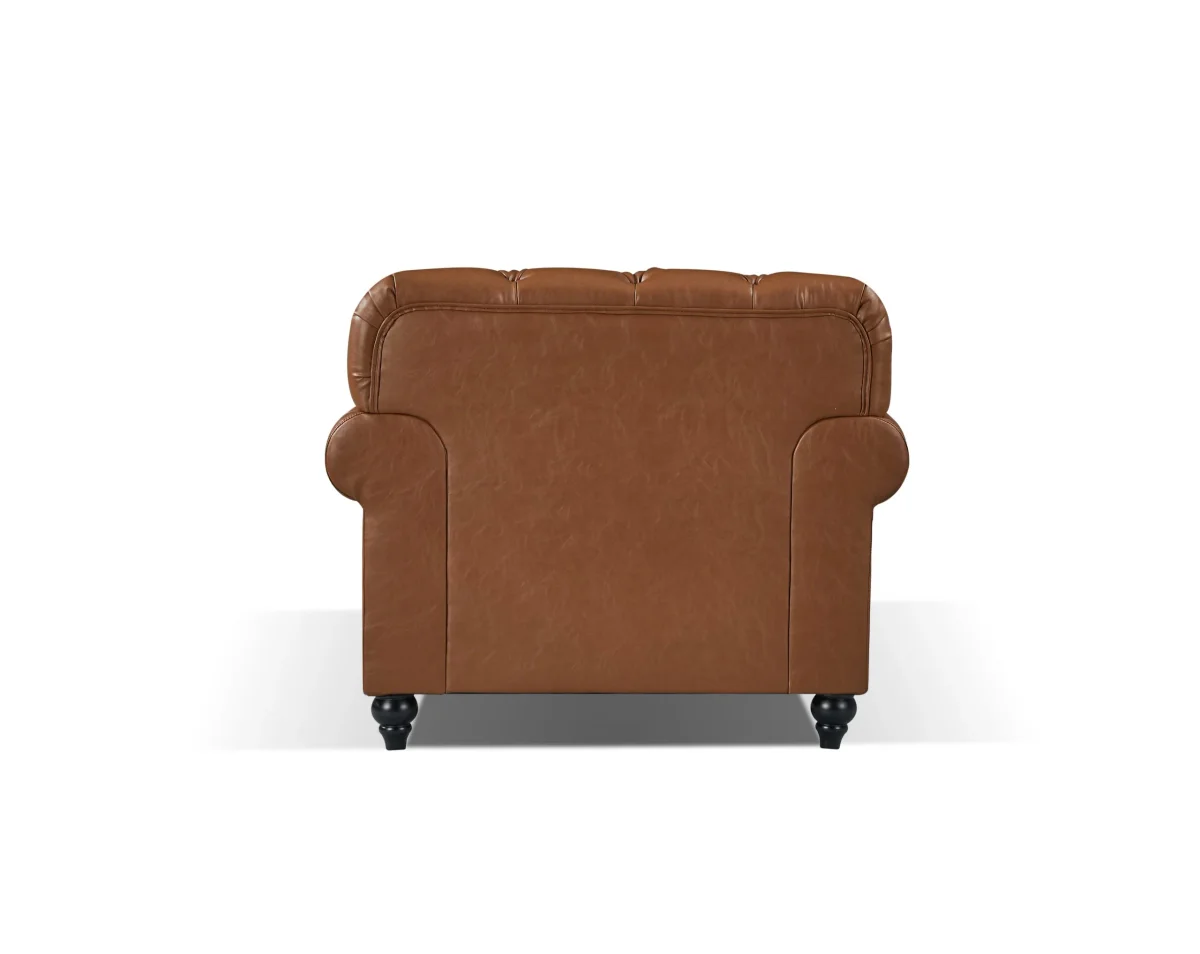 BT Barclay Chesterfield PU Leather Upholstered Armchair