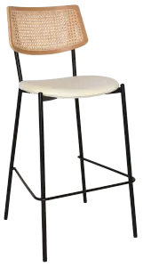 EZ Texas Metal Leg Rattan Back Barstool - Natural thumbnail 20