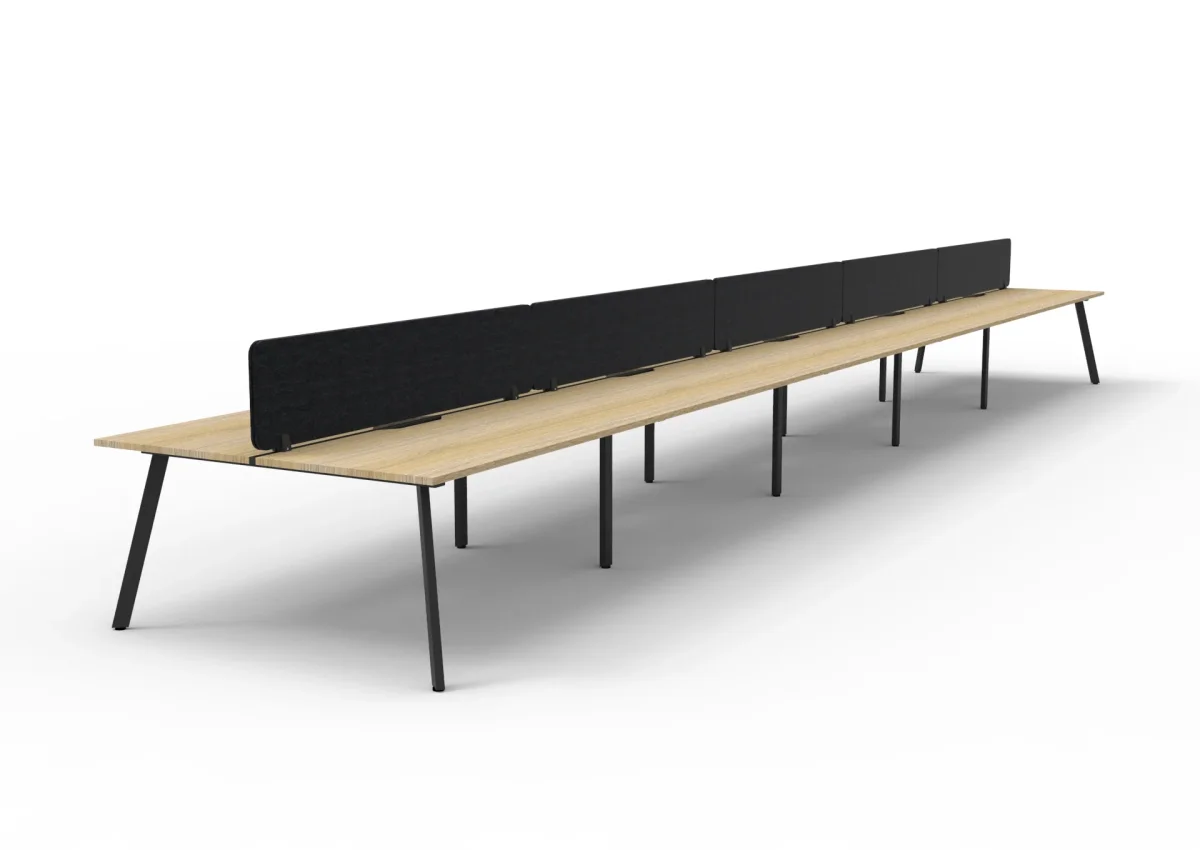 RL Eternity Double Sided Workstation with Black Eco Panel Screen