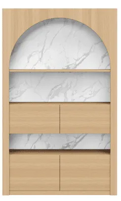 DD Aako Arched Storage Wall Unit with 1 Shelf & 4 Doors