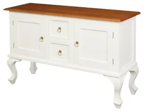 CT Queen Anne Solid Timber 2 Door 2 Drawer Sofa Table thumbnail 17