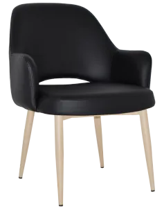 EZ Albury Birch Metal Leg Upholstered Hospitality XL Armchair thumbnail 2