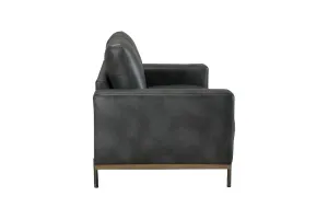 VI Panama Fabric 3 Seater Sofa - Blackand Brown thumbnail 4