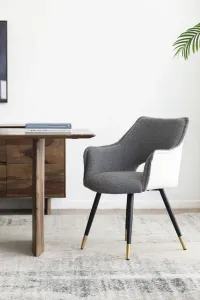 DA Venera Velvet Upholstered Armed Dining Chair thumbnail 3