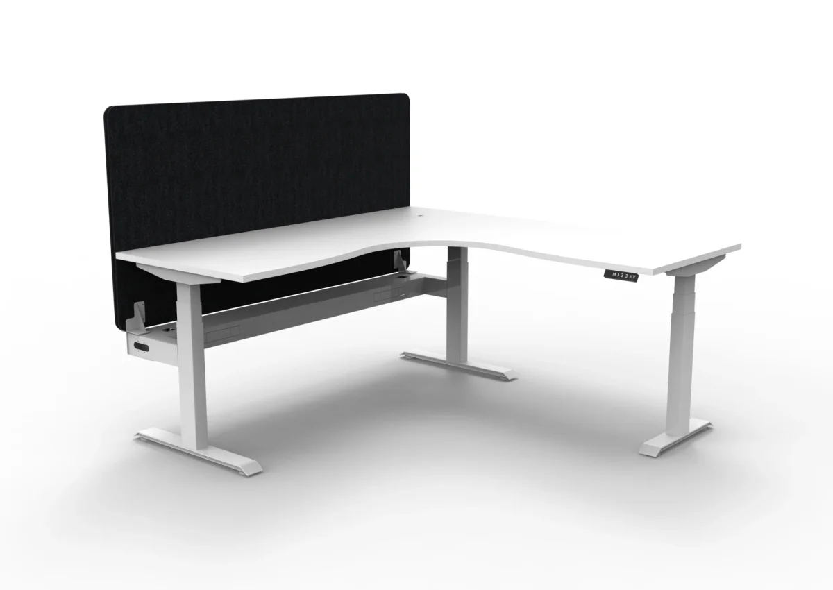 RL Boost+ Height Adjustable Corner Workstation with Black Eco Panel Screen thumbnail 5