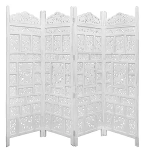 VI Elephant Solid Timber 4 Panel Space Dividing Screen thumbnail 2