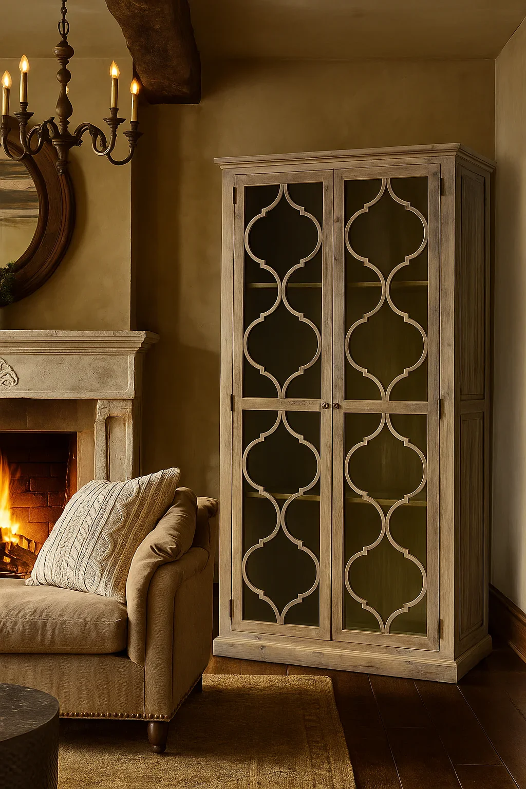MF Majestic Recycled Timber Bookcase Display Cabinet