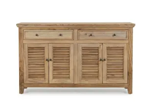 MF Recycled Elmwood Louvre 2 Drawer & 4 Door Sideboard thumbnail 1