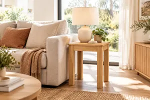 MD Laura Solid Timber Lamp Table thumbnail 2
