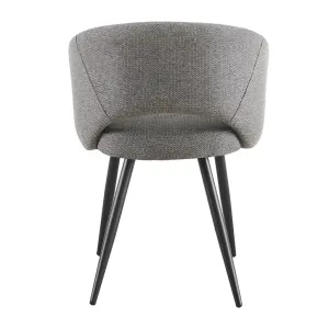 VI Matzo Fabric Upholstered Metal Leg Dining Chair thumbnail 10