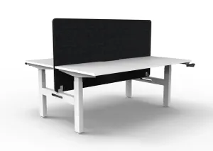 RL Boost Crank 2-User Height Adjustable Workstation with Black Eco Panel Screen thumbnail 13