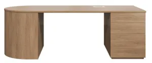 DD Bella 2 Drawer 1 File Drawer Executive Desk thumbnail 1