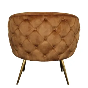BT York Accent Chair - Diamond Tufted, Blush, Gold & Floral Deluxe Velvet thumbnail 8