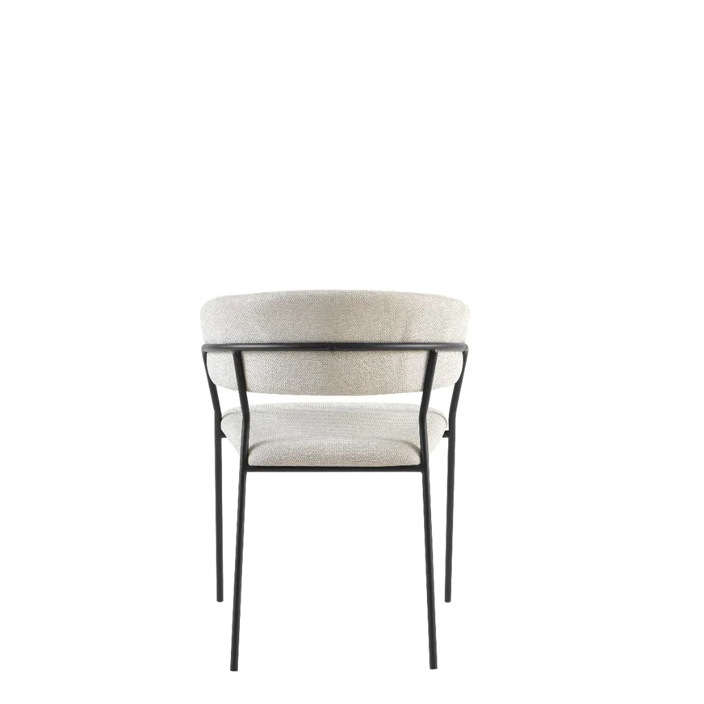 VI Primo Fabric Upholstered Metal Leg Dining Chair