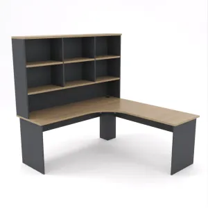 OL AltoSystem Melamine Board Corner Desk with Hutch thumbnail 2