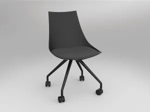 OL Luna Black Chair with Castor Base thumbnail 7