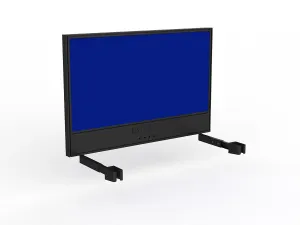 OL Studio Screen with Ducting for Agile Individual Desk – Breath Fabric with Black Frame thumbnail 7