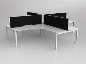 OL Axis 4 User 90° Workstation with Screen - Splice Fabric thumbnail 2