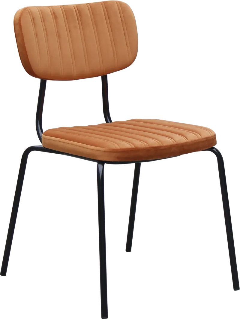 FL Tiramisu Velvet Upholstered Black Leg Hospitality Function Chair