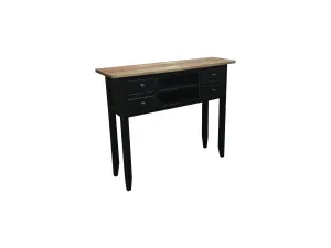 MF Bambi Recycled Elm Timber 4 Drawer 2 Shelf Hall Table thumbnail 7