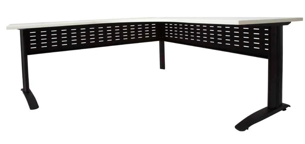 RL Span White Corner Workstations