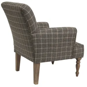 SH Bailey Wool Upholstered Timber Legs Armchair - Charcoal thumbnail 2