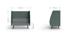 OL Willow 2 Seater Reception Area Booth thumbnail 2