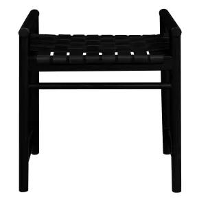 CT Elliot Oak Timber Bench with Genuine Leather Seat thumbnail 3
