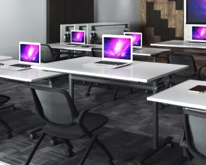OL Agile Rectangular Flip Table with Castors thumbnail 8