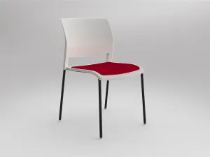 OL Game Upholstered Seat Breakout Chair -4 Legs White Shell thumbnail 15