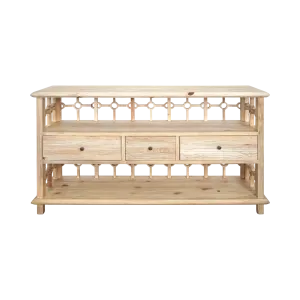 CR  Sonoma Solid Timber 3 Drawer 2 Shelf Open Buffet thumbnail 9