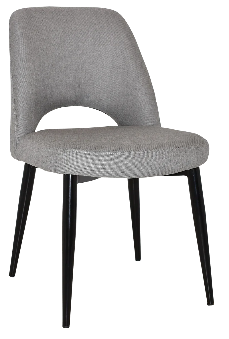 EZ Albury Black Metal Leg Upholstered Hospitality Dining Chair