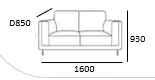 EL Gordon Steel 2 Seater Sofa thumbnail 3