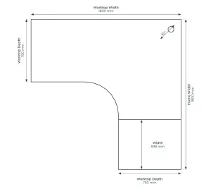 OL AltoSystem 90° Corner Workstation in White thumbnail 6