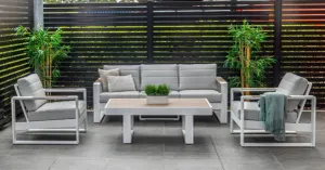 VI Maderia Aluminium Outdoor Mid Height Dining Set thumbnail 2
