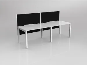 OL Axis 2 User Single Sided Workstation with Hung Screen - Splice Fabric thumbnail 2