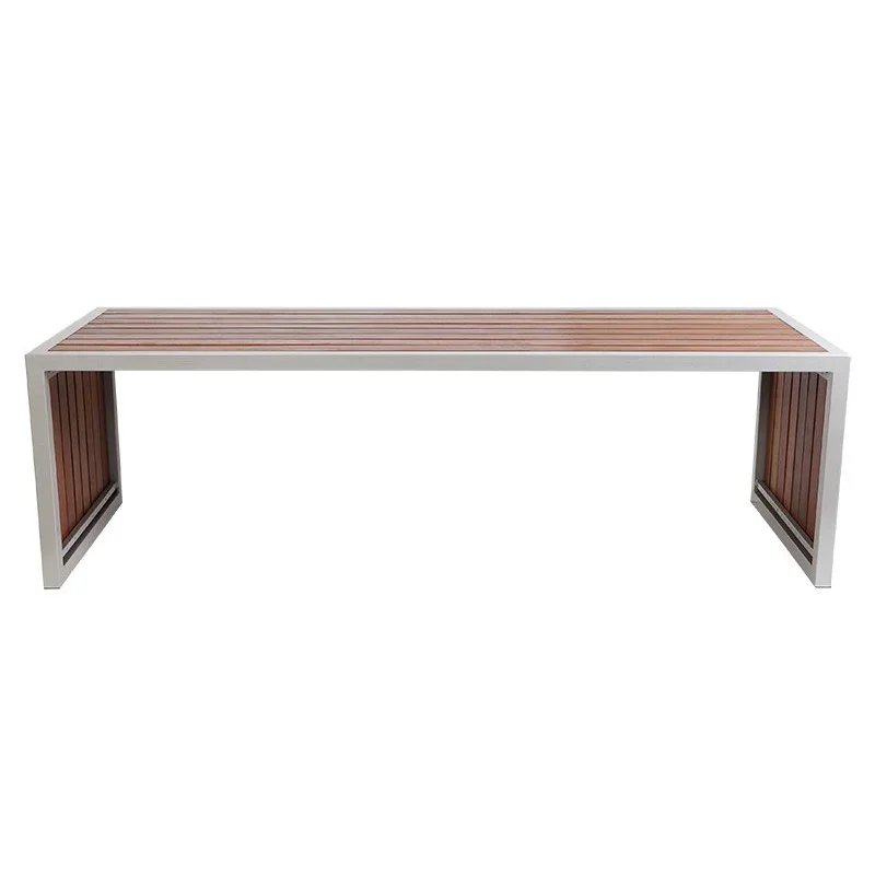 MA Indoor Table with Steel Frame and Timber Slats